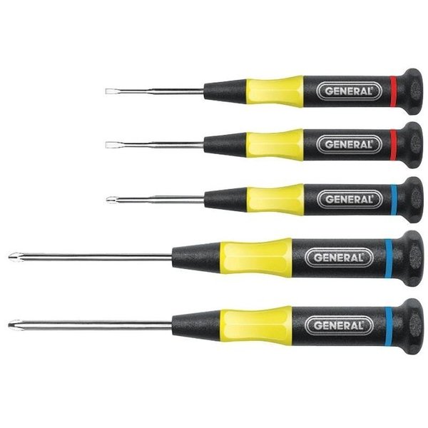 General Tools Screwdriver Set, Steel, Chrome, Specifications Round Shank 700